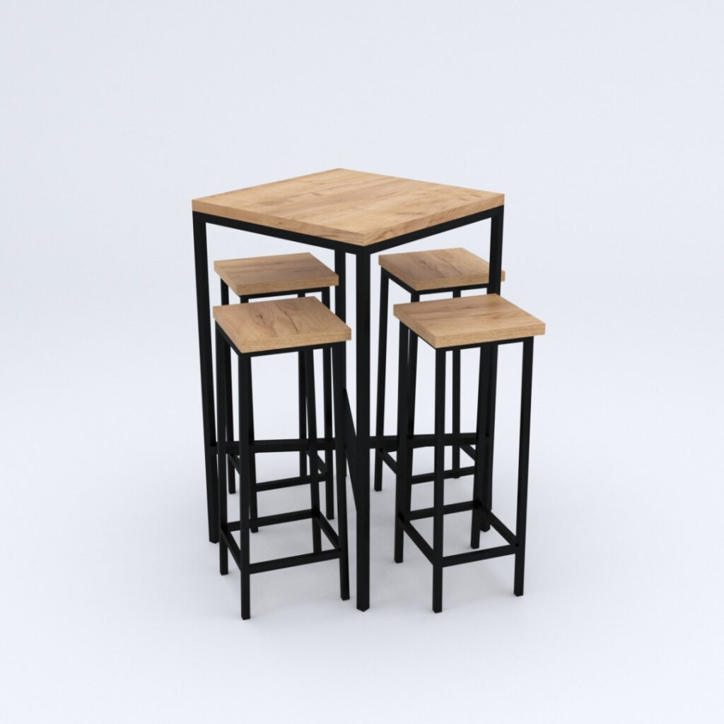 Wysoki stolik do kuchni VITERBO 60x60x100