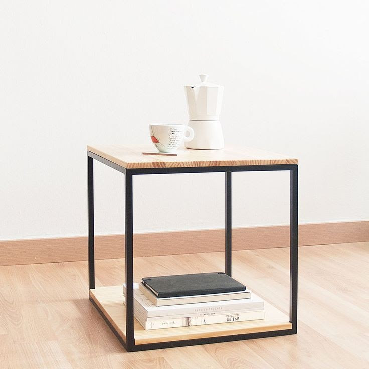 Stolik nocny z półką IMPERIA w stylu loft